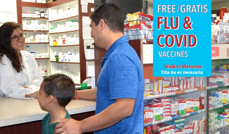 pharmacistfam_1898_heroshot5 Free Covid and Flu shots. No appointment necessary.